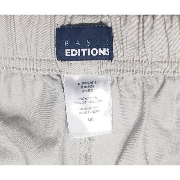 Basic Editions Vintage Denim Capri Pants Sz S Elastic Waist High Rise Pockets - Picture 8 of 9